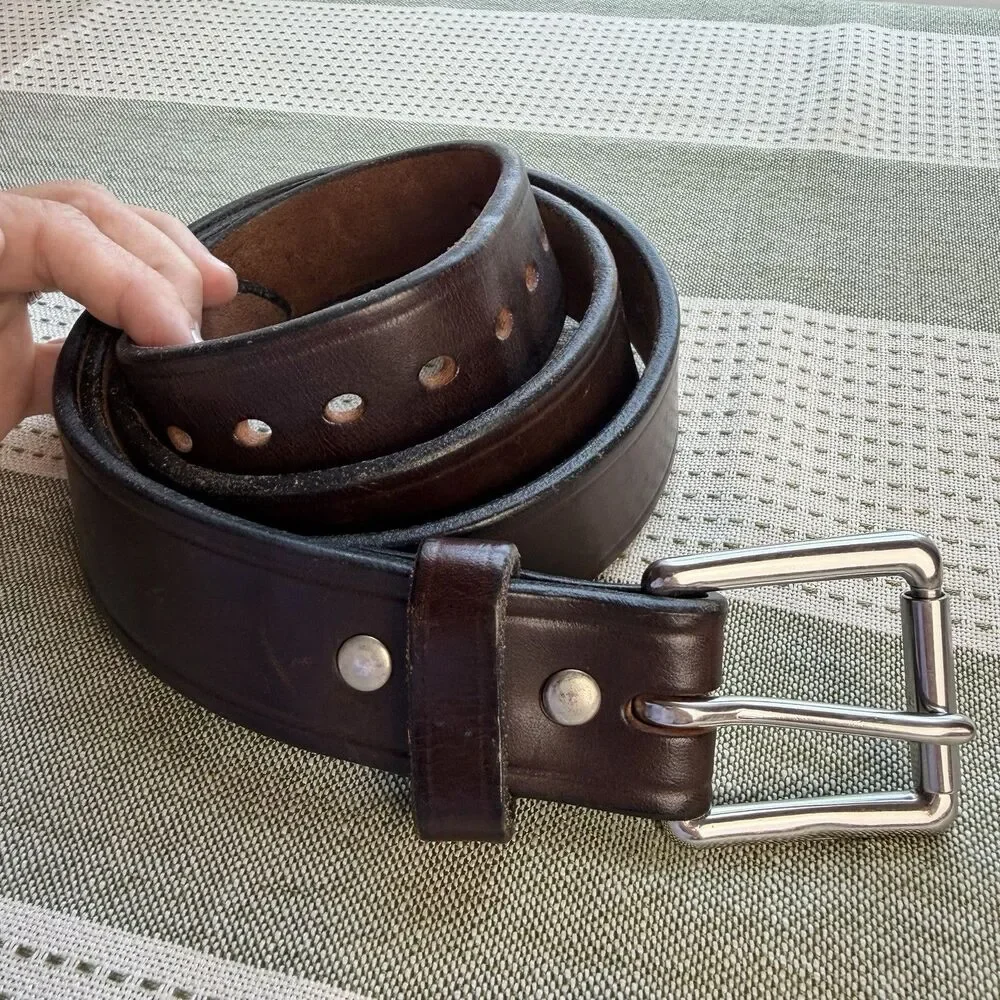 Bullhide Belts Brown Leather Work Belt Men's 48